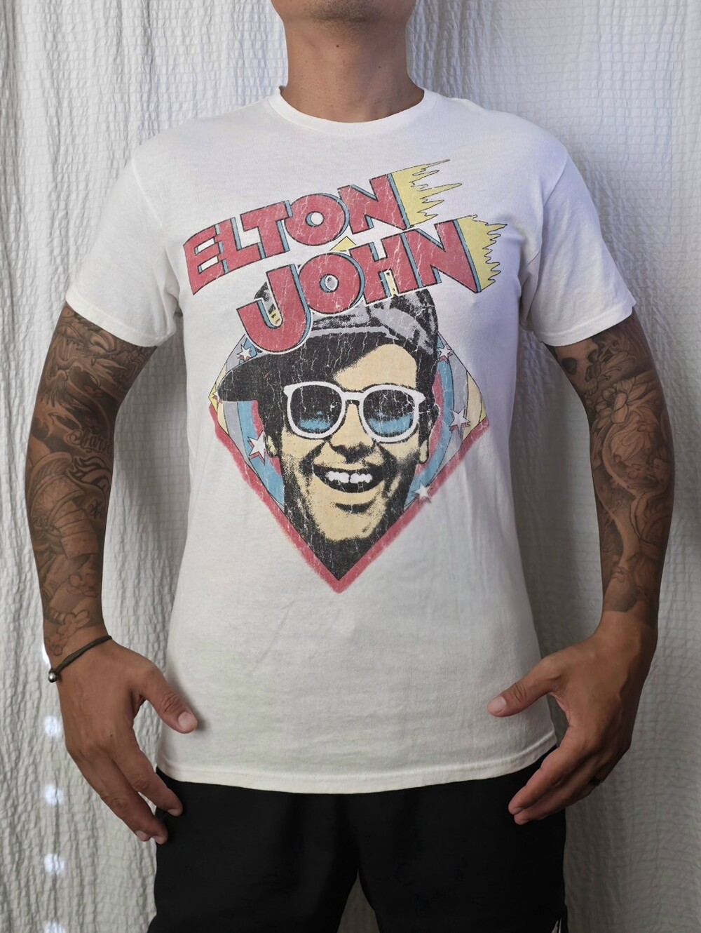 Vintage-Style Elton John Shirt Medium